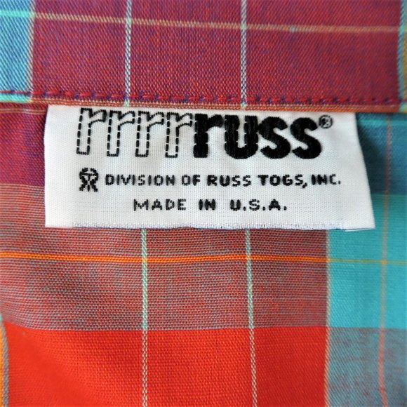 SOLD Vintage Blazer Plaid Vibrant Pockets Lite Union 14 - Picture 8 of 10
